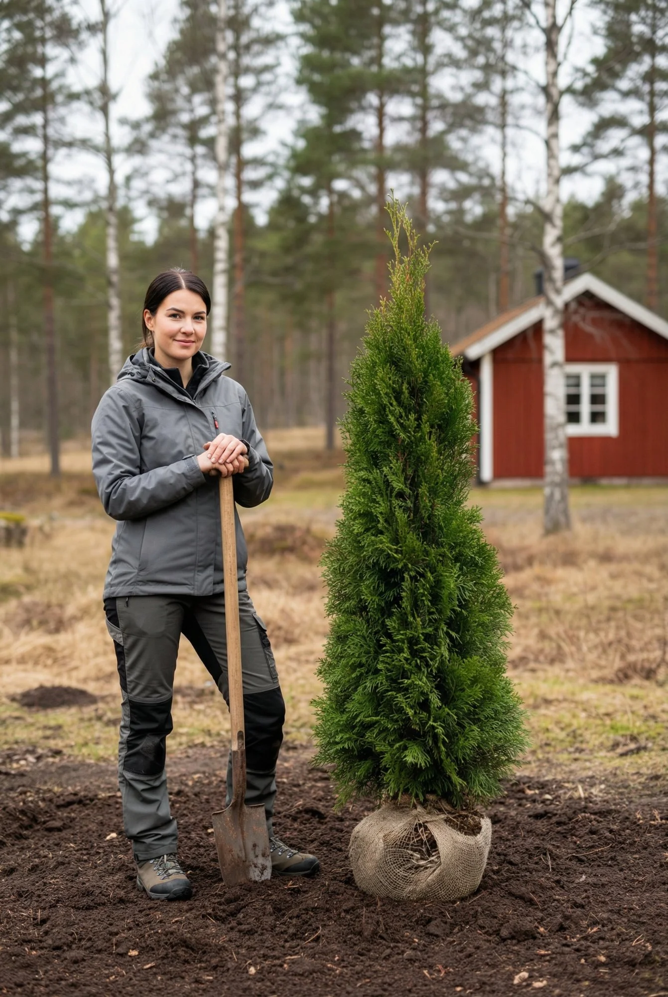 Thuja Smaragd hæk Genius Pakke med rodklump 120-160cm - Giver øjeblikkelig afskærmning