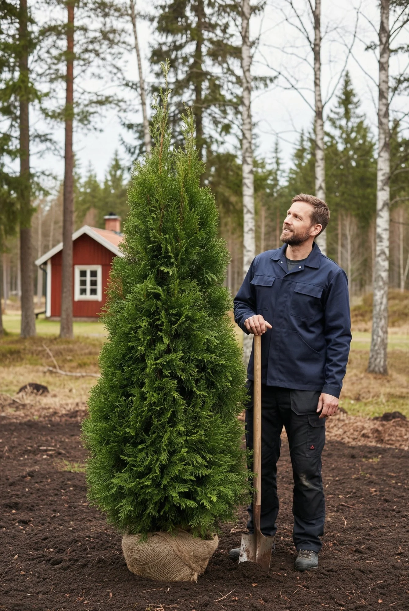 Thuja Smaragd hæk Genius Pakke med rodklump 160-200cm - Giver øjeblikkelig afskærmning