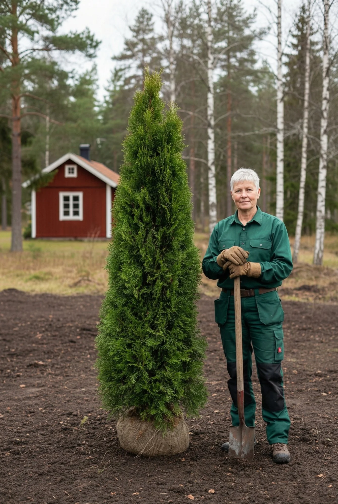Thuja Smaragd hæk Genius Pakke med rodklump 200-240cm - Giver øjeblikkelig afskærmning