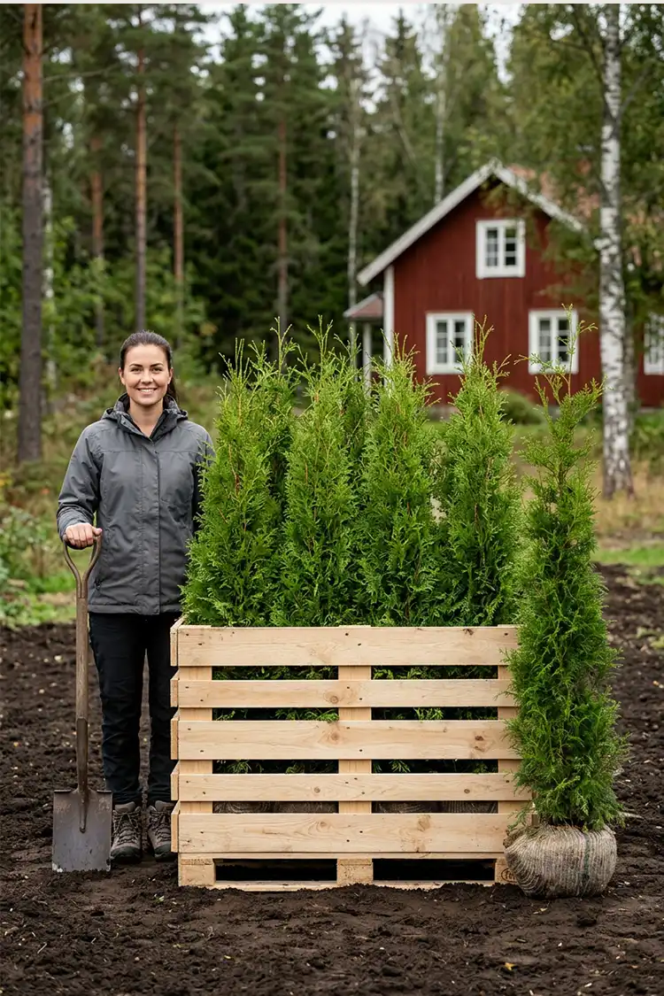 Thuja Brabant Rodklump 120-160cm - Billede 2