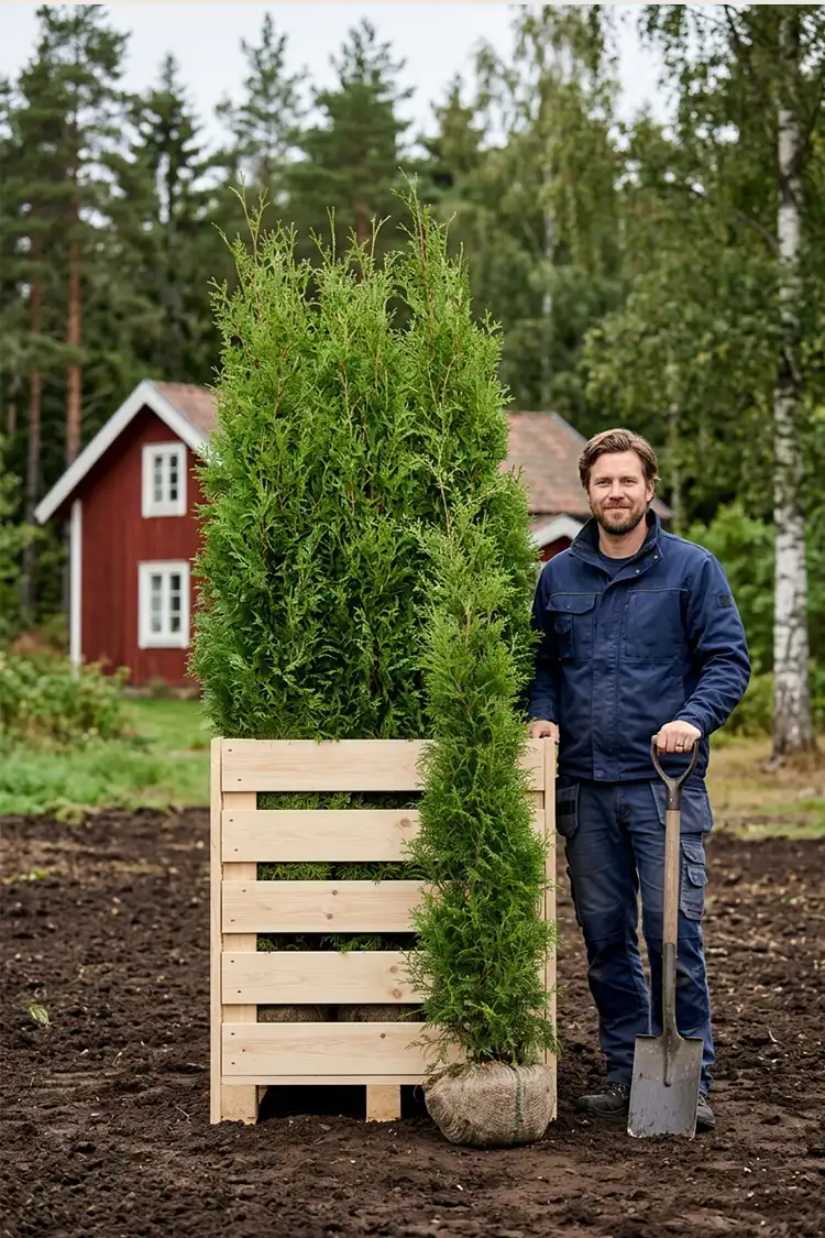 Thuja Brabant Rodklump 160-200cm - Billede 2
