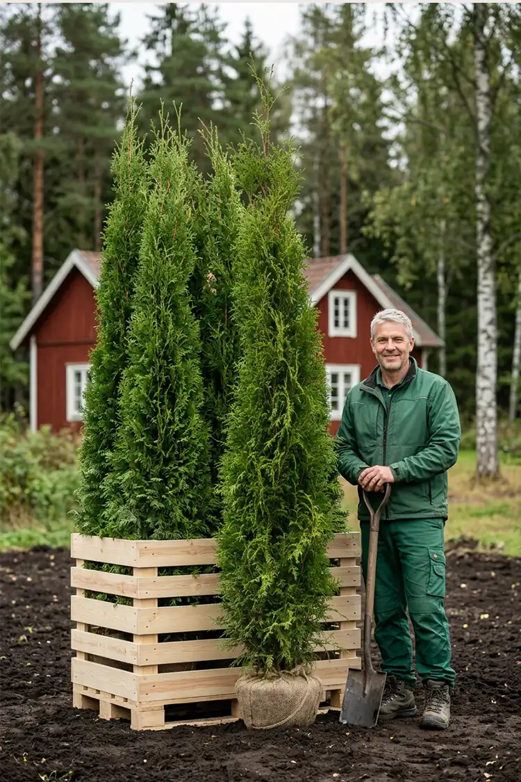 Thuja Brabant Rodklump 200-240cm - Billede 2