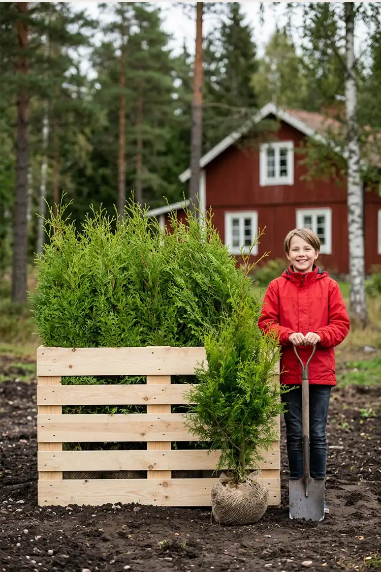 Thuja Brabant Rodklump 80-120cm - Billede 2
