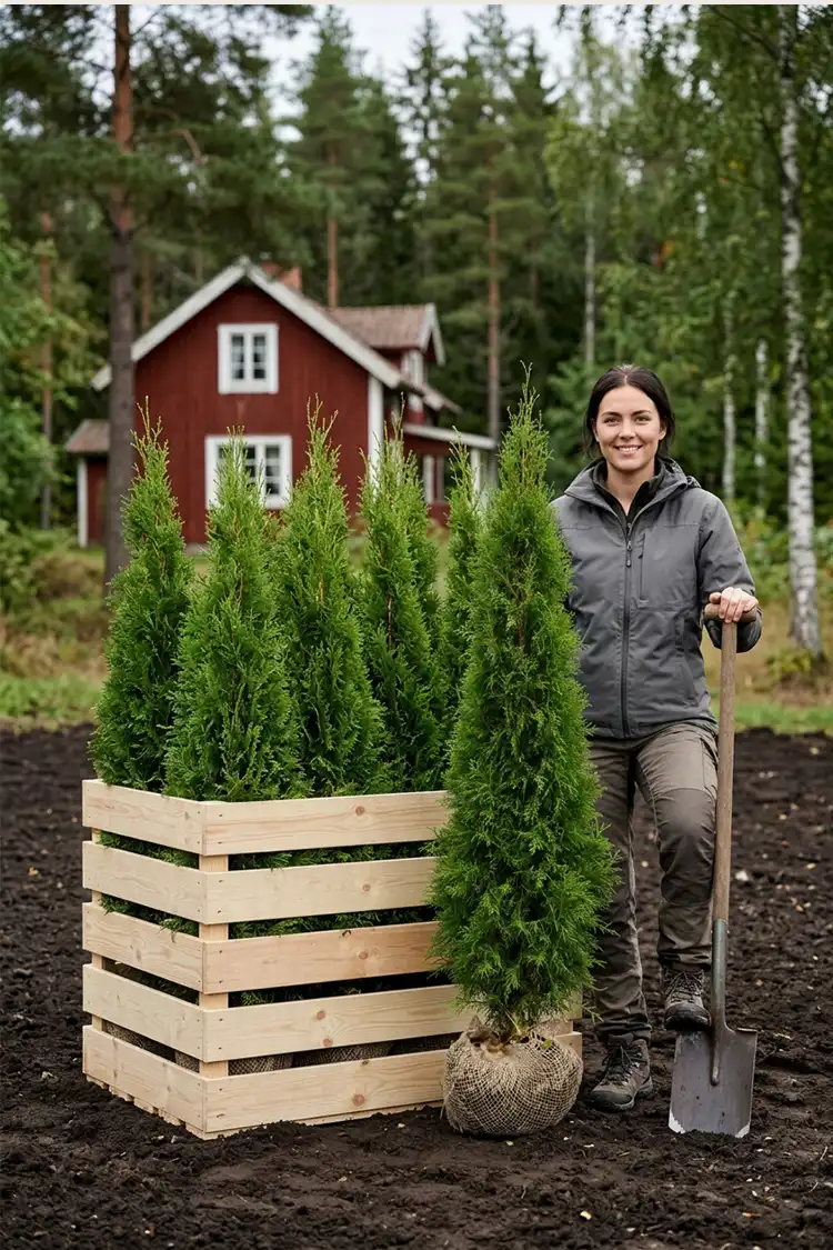 Thuja Smaragd Rodklump 120-160cm - Billede 2