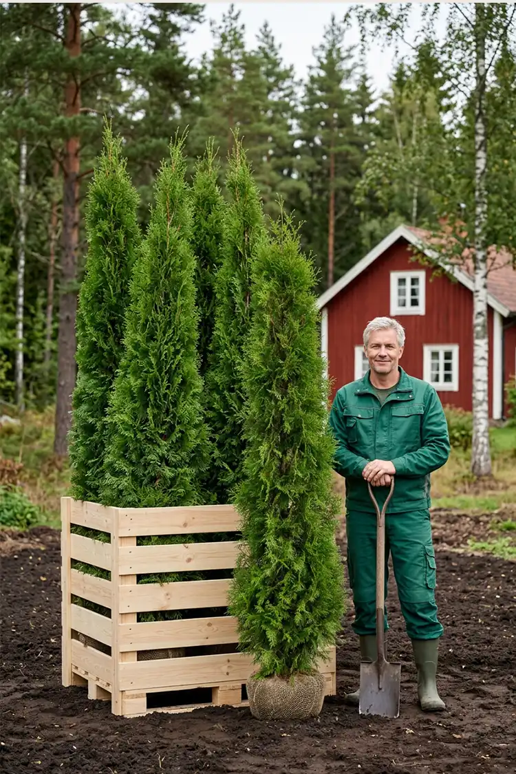 Thuja Smaragd Rodklump 200-240cm - Billede 2