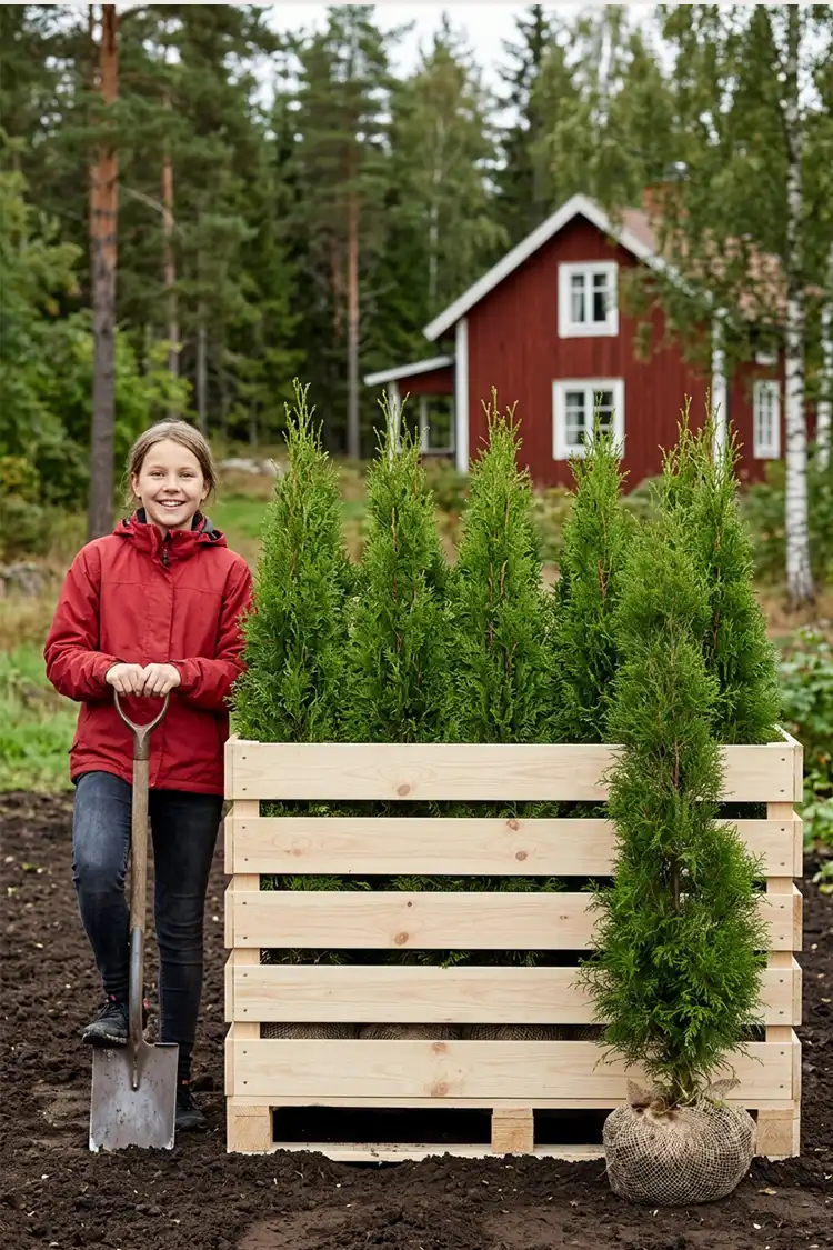 Thuja Smaragd Rodklump 80-120cm - Billede 2