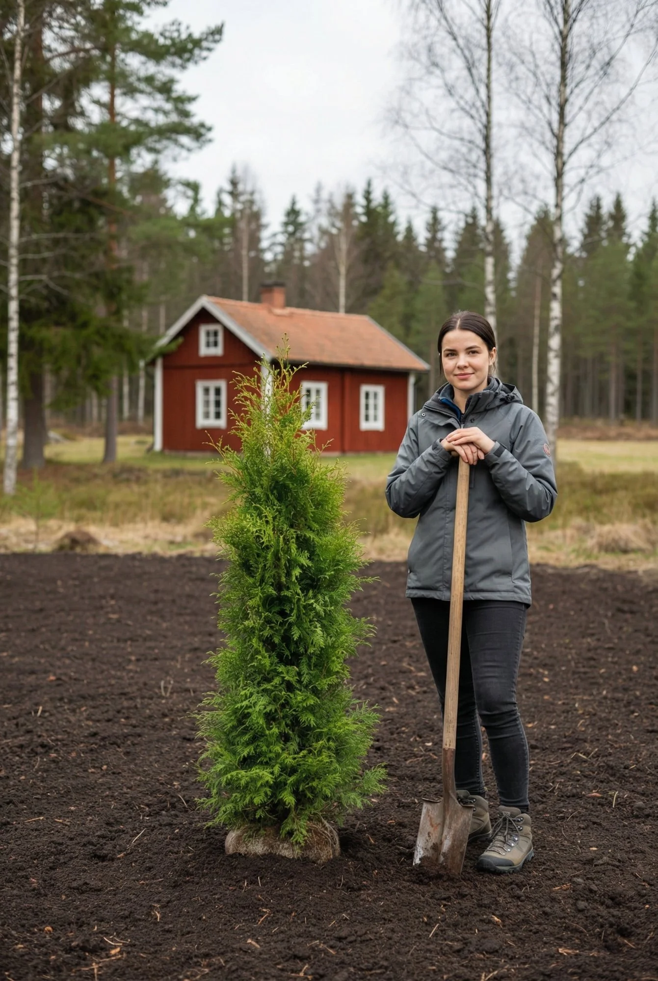 Thuja Brabant hæk Genius Pakke med rodklump 140-180cm - Giver øjeblikkelig afskærmning