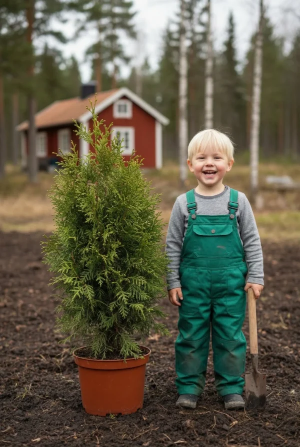 Thuja Brabant hæk Genius Pakke i potte 60-100cm - Giver øjeblikkelig afskærmning