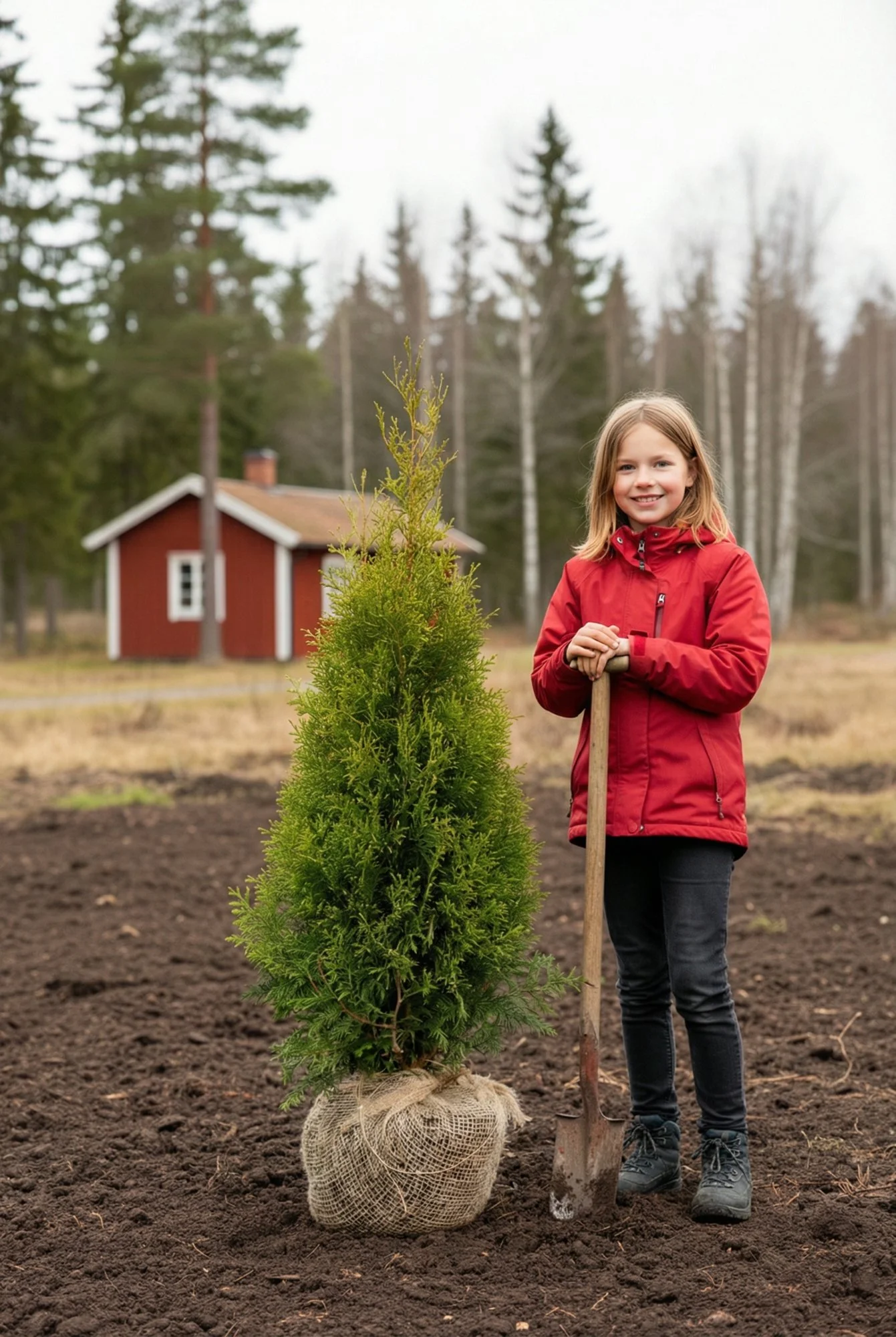Thuja King of Brabant hæk Genius Pakke med rodklump 100-140cm - Giver øjeblikkelig afskærmning