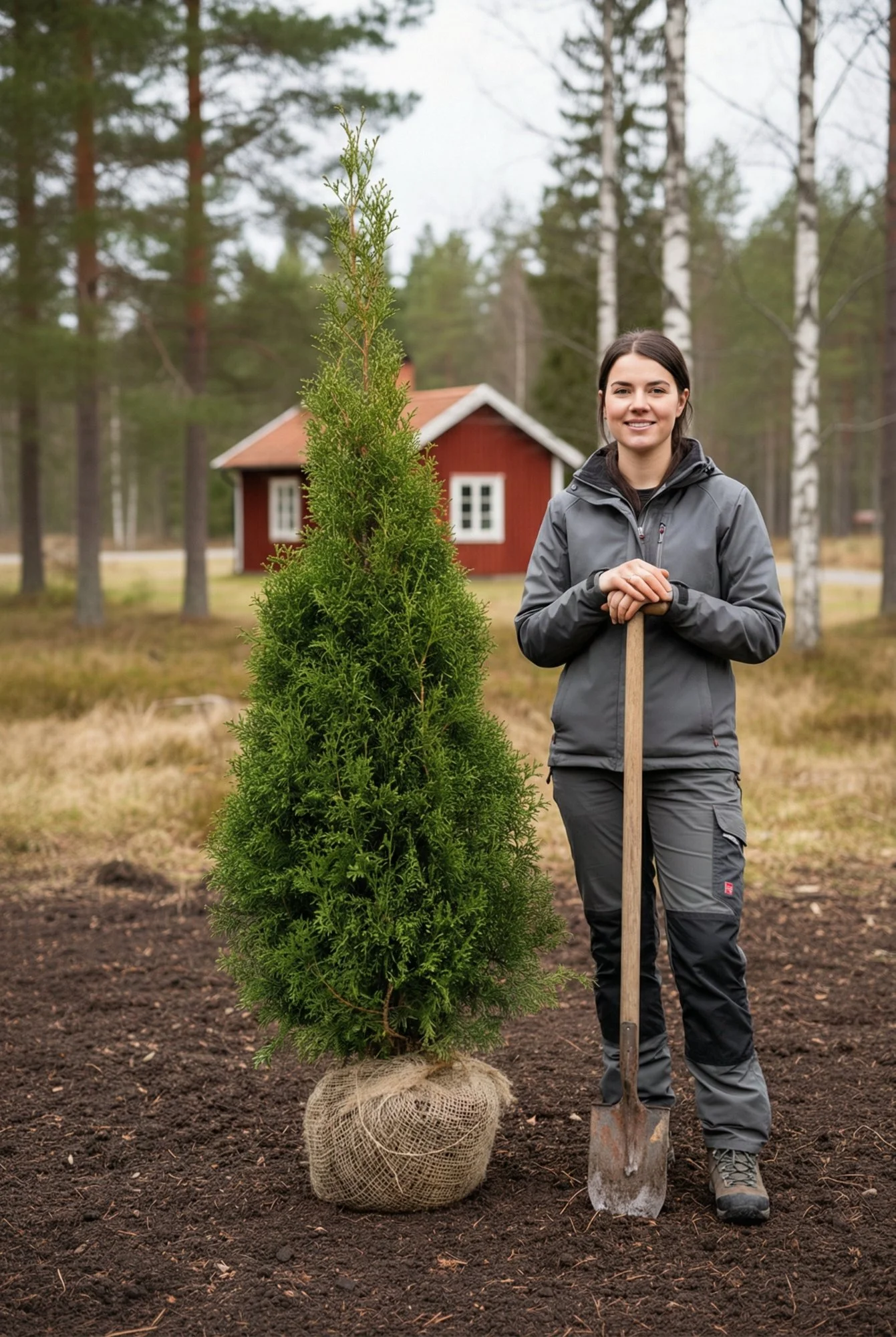 Thuja King of Brabant hæk Genius Pakke med rodklump 140-180cm - Giver øjeblikkelig afskærmning