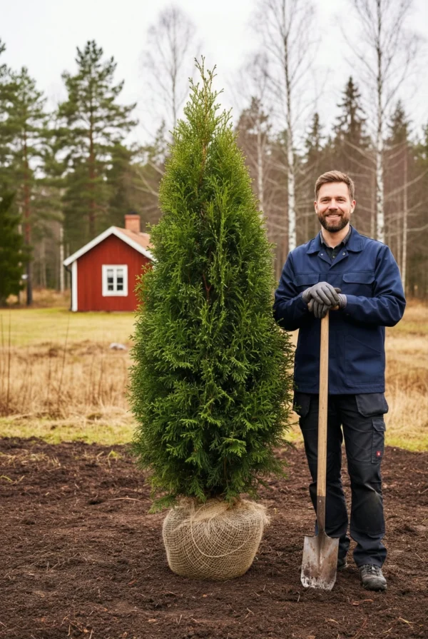 Thuja King of Brabant hæk Genius Pakke med rodklump 180-220cm - Giver øjeblikkelig afskærmning