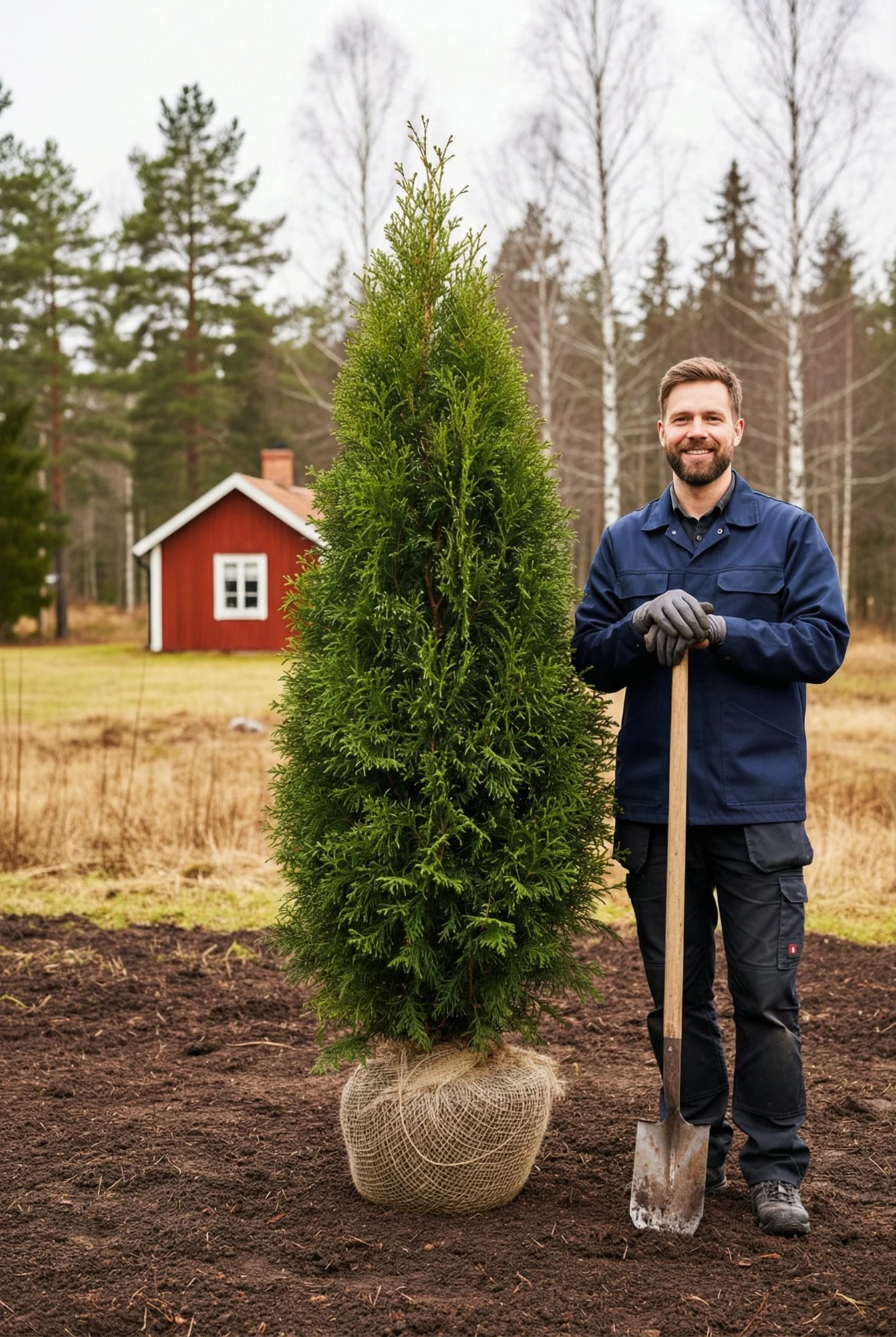 Thuja King of Brabant hæk Genius Pakke med rodklump 180-220cm - Giver øjeblikkelig afskærmning
