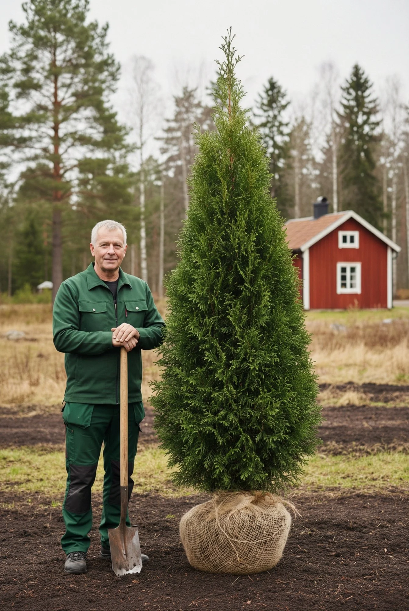 Thuja King of Brabant hæk Genius Pakke med rodklump 220-260cm - Giver øjeblikkelig afskærmning