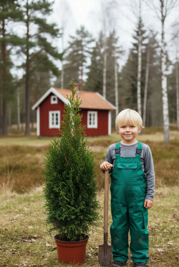 Thuja King of Brabant hæk Genius Pakke i potte 60-100cm - Giver øjeblikkelig afskærmning