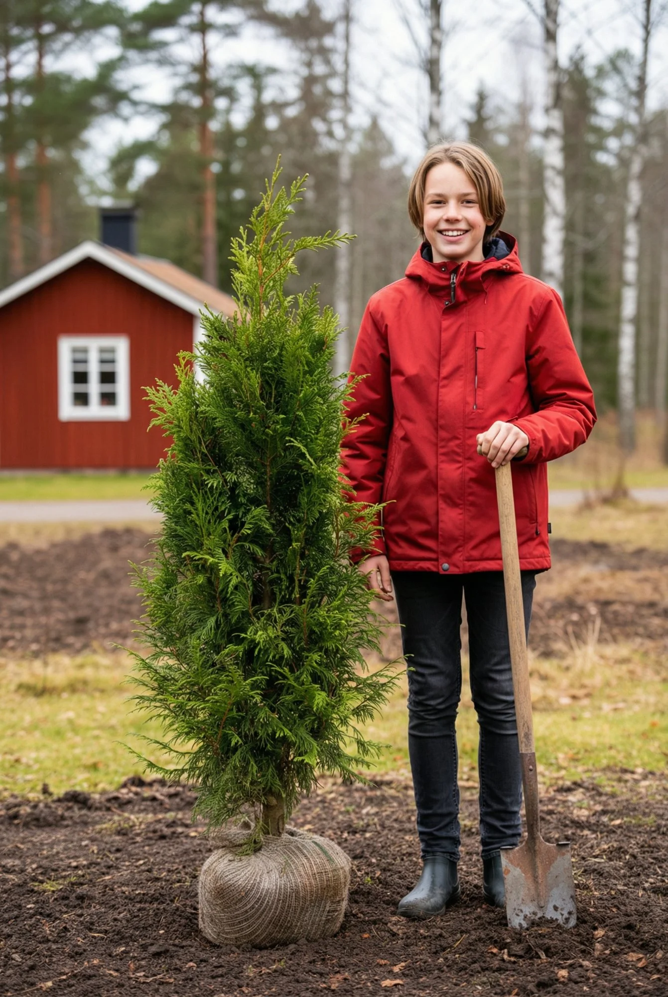Kæmpethuja hæk Genius Pakke med rodklump 100-140cm - Giver øjeblikkelig afskærmning