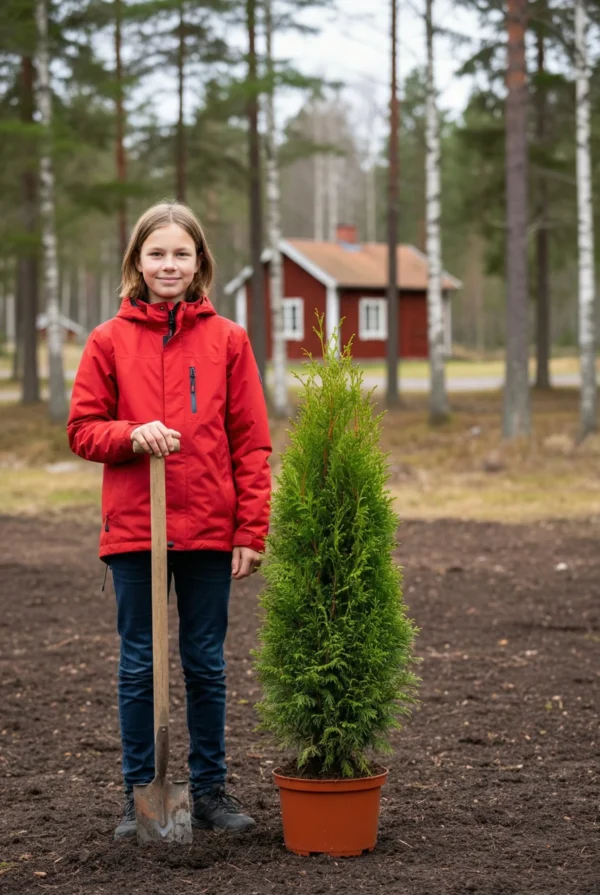 Kæmpethuja hæk Genius Pakke i potte 100-140cm - Giver øjeblikkelig afskærmning