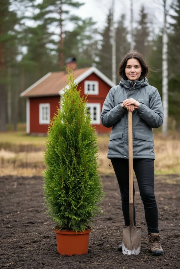 Kæmpethuja hæk Genius Pakke i potte 140-180cm - Giver øjeblikkelig afskærmning