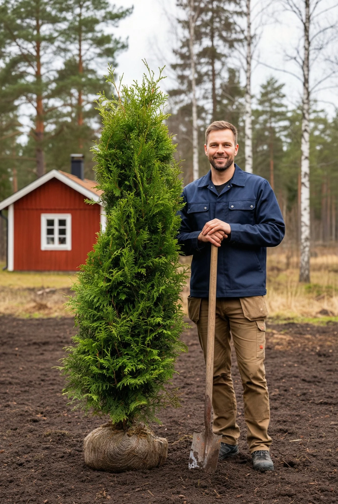 Kæmpethuja hæk Genius Pakke med rodklump 180-220cm - Giver øjeblikkelig afskærmning