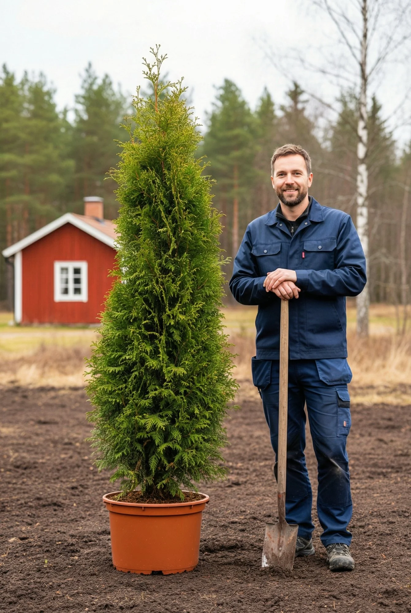 Kæmpethuja hæk Genius Pakke i potte 180-220cm - Giver øjeblikkelig afskærmning