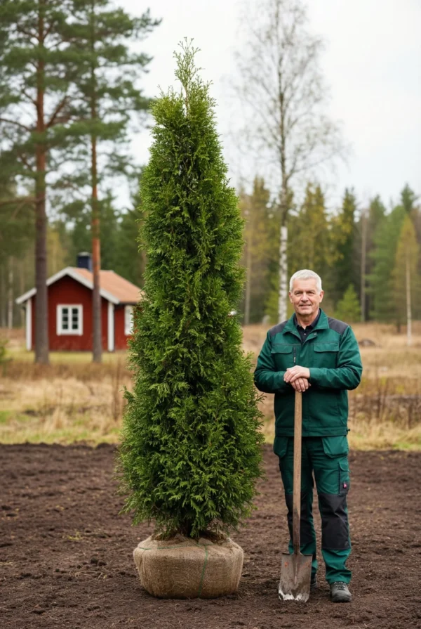 Kæmpethuja hæk Genius Pakke med rodklump 220-260cm - Giver øjeblikkelig afskærmning