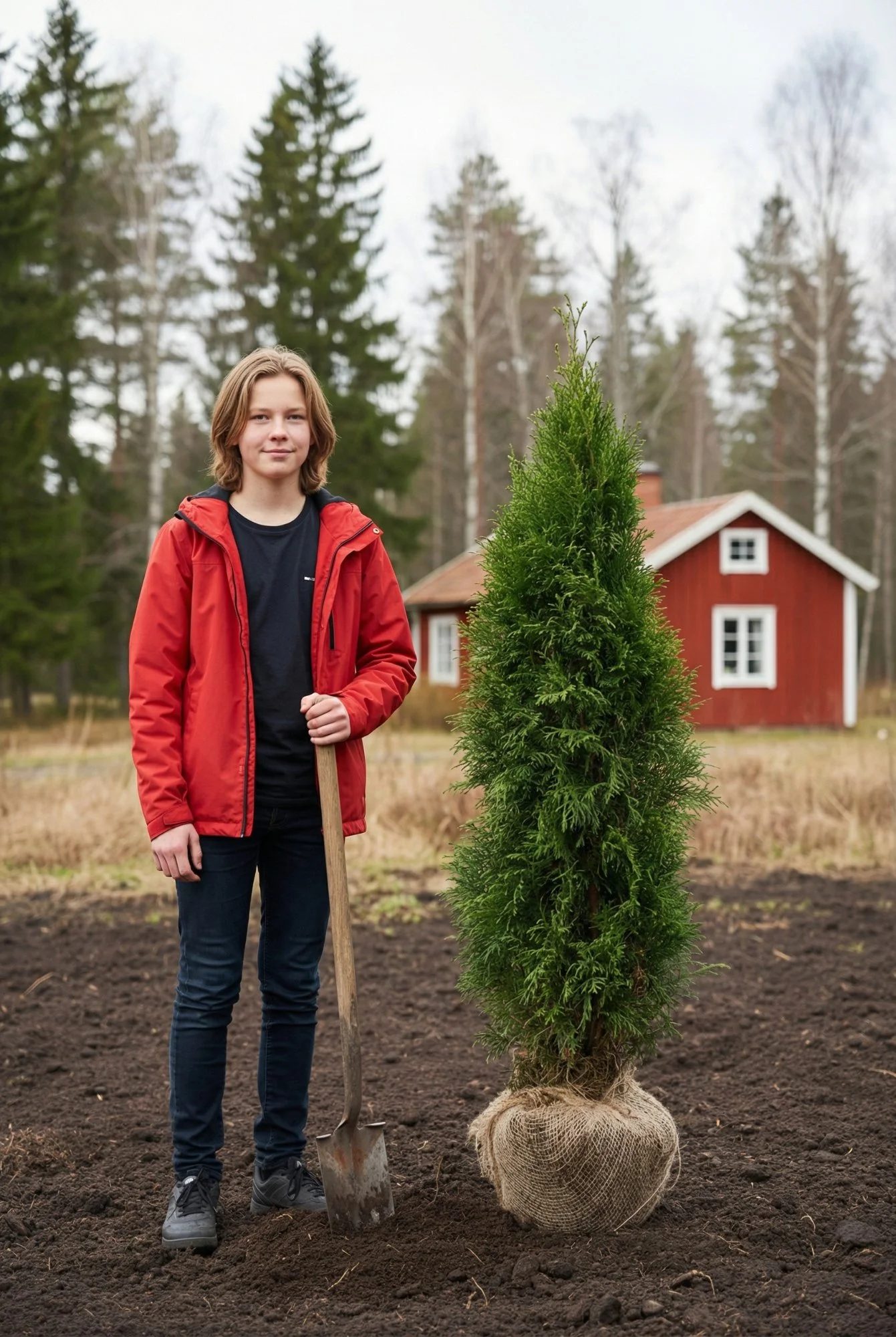 Thuja Smaragd hæk Genius Pakke med rodklump 100-140cm - Giver øjeblikkelig afskærmning