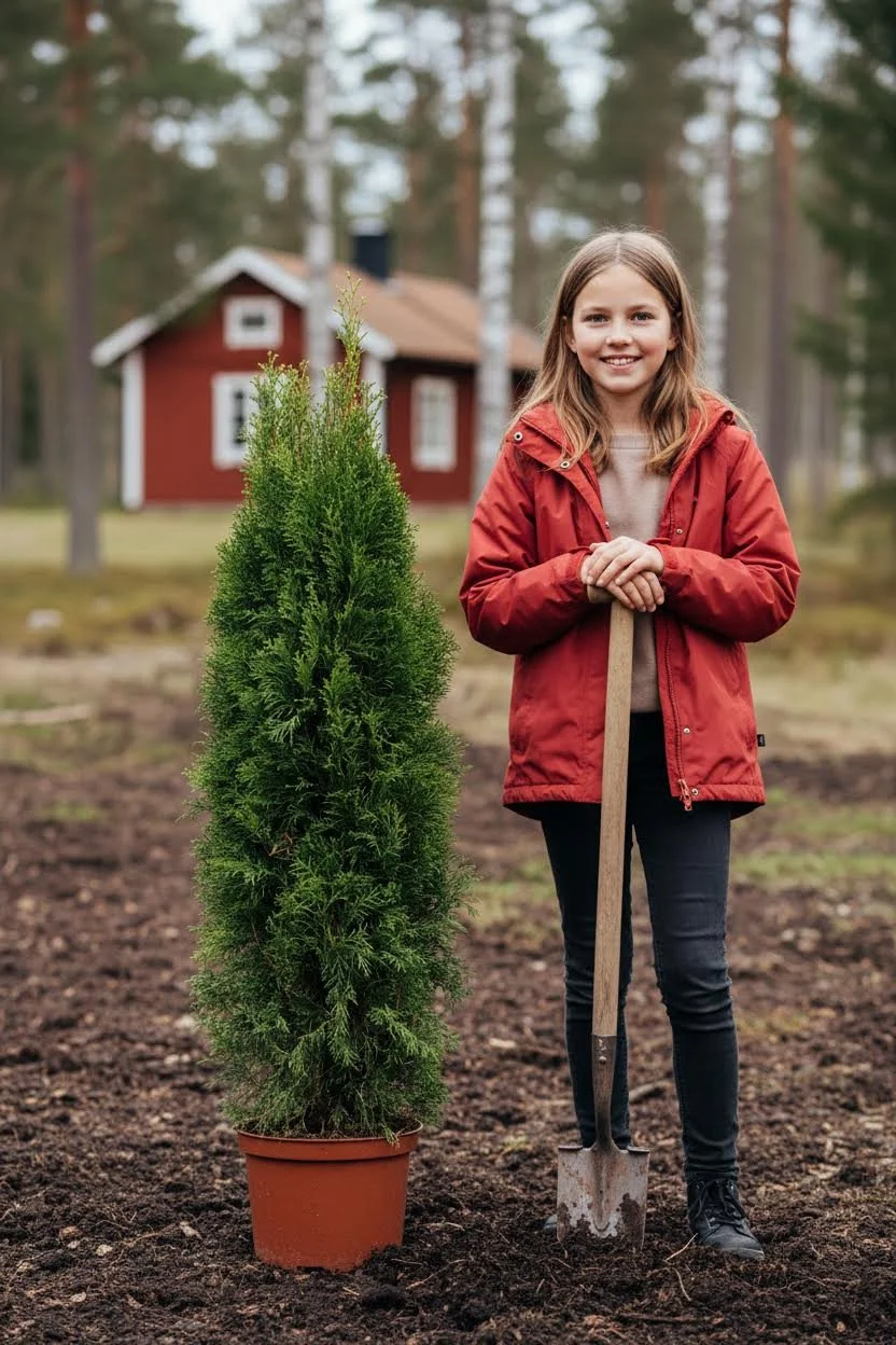 Thuja Smaragd hæk Genius Pakke i potte 100-140cm - Giver øjeblikkelig afskærmning